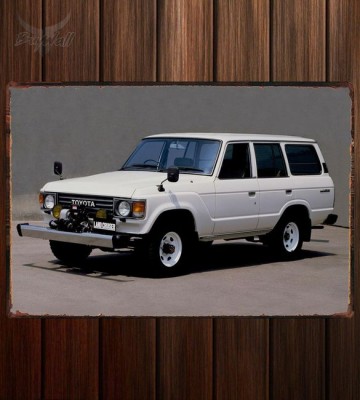 Металлическая табличка Toyota Land Cruiser 60 Wagon JP-spec (HJ60V)